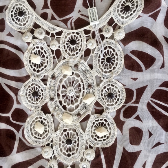 Chio Di Stefania D Resort Wear Short Caftan-NWOT-L - Picture 4 of 8